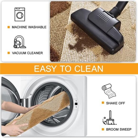 Indoor Door Mat Non Slip Soft Touch Absorbent Entrance Rug20"x 31.5" Camel - Picture 5 of 6